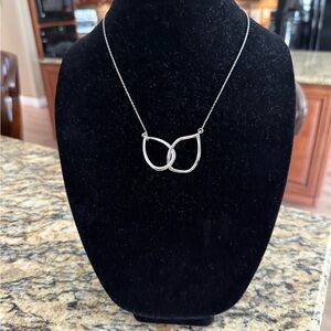 Silver Interlocking Loop Necklace - Women Jewelry